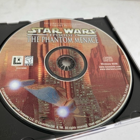 Star Wars Episode I PC Game Disc Manual Case 1999 LucasArts Rare Computer - Picture 9 of 14